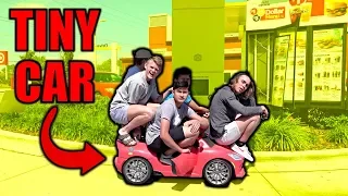 PICKING UP NINJA NICK FROM SCHOOL IN TINY CAR