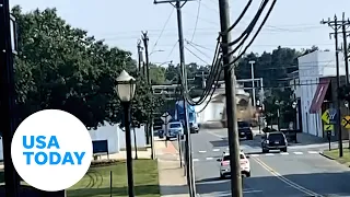 Train crashes into 18-wheeler stuck on railroad tracks | USA TODAY