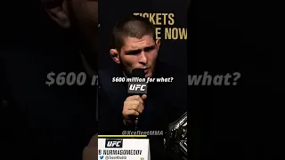 Khabib Nurmagomedov's hilarious reaction to Floyd Mayweather's $600 million demand