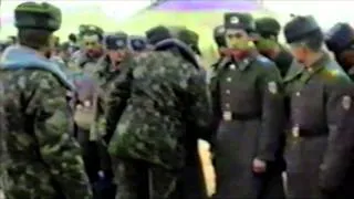 Февраль 1989. Вывод. СССР. Термез. СССР. Прощание комдива с дембелями