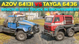 Tayga 6436 VS Azov 64131 SnowRunner Best Trucks Battle