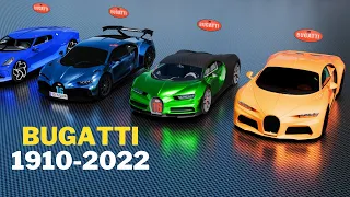 Bugatti Evolution  1910 to 2022 | 3d Comparison | 3D data Comparison