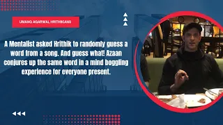 Mind blowing Trick 🤯 :  A Mentalist asked Hrithik Roshan to Randomly guess a word from a song .