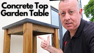 How to Build a Concrete Top Garden Table