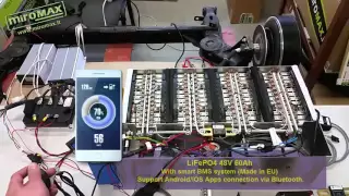 Test of E-Car conversion kit. LiFePO4 battery +  BLDC E Car hub motor