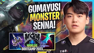 GUMAYUSI IS A MONSTER WITH SENNA! - T1 Gumayusi Plays Senna SUPPORT vs Blitzcrank! | Bootcamp 2023