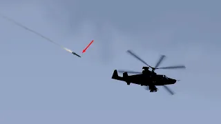 Today, Russian Mi-28 helicopter pilot jump out after shot down by air defense missiles || ARMA 3