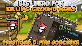 GROW CASTLE: Best Hero for KILLING GROUND MOBS! A guide about PRESTIGE DARK FIRE SORCERER ‎️‍‎️‍🔥