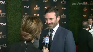 NFL Honor award red carpet interview with Jon Hamm