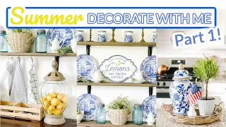 SUMMER DECORATE WITH ME | NEW KITCHEN + NEW SUMMER DECOR 2021 | DECORATING IDEAS FOR SUMMER