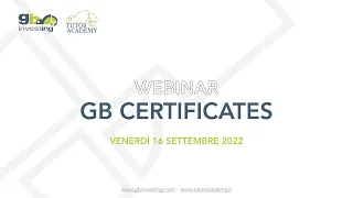 Webinar GB Certificates Free 16/09/2022