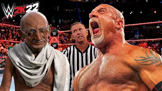 Goldberg vs. Mahatma Gandhi (WWE 2K22)