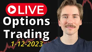 Live OPTIONS TRADING 1-12-2023 | 6.5% CPI puts stock market in LIMBO