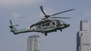 Airbus H175 Helicopter Landing at the Hong Kong Convention Centre