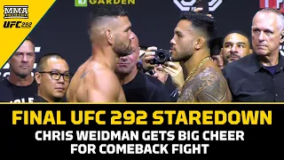 Chris Weidman Gets Big Cheer For Comeback Fight Faceoff | UFC 292 | MMA Fighting