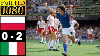 Poland 0-2 Italy world cup 1982 | Full highlight | 1080p HD | Paolo Rossi