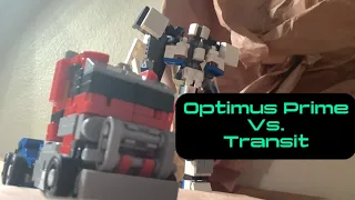 Optimus Prime vs. Transit in Lego #stopmotion #optimusprime #transit #transformers #lego