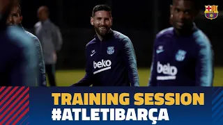 Last training session before LaLiga match against At. Madrid