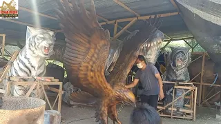 The Power Of Katok Ireng!!Patung Elang Jawa 3D🦅