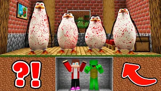 JJ and Mikey vs SCARY LOS PINGUINOS.EXE! Challenge from Maizen!