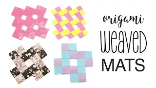 Origami Woven Mats Tutorial - Coasters / Placemats - Paper Kawaii