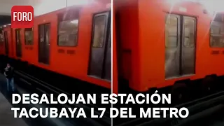 Metro CDMX; Desalojan estación Tacubaya, Línea 7 - Paralelo 23