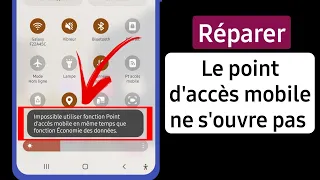 Le point d'accès mobile ne s'ouvre pas | Impossible d'utiliser le point d'accès mobile