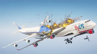 Trump's VC-25 (AF1) Crashes Into 747 Mid Air During Emergency Landing | GTA 5