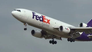 FedEx N390FE MD-10-10 Landing Portland Airport (PDX)