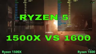 Ryzen 5 1600 vs Ryzen 1500x  | Gaming test with RX 580 4GB