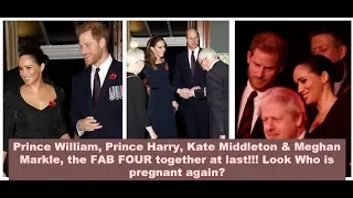 The royal fab four together at last. Look Who is pregnant again?