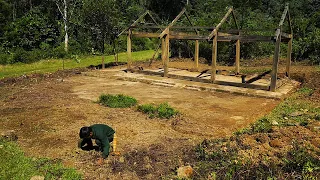 The process of building life in the forest: Clean up around the old bamboo house || EP.01