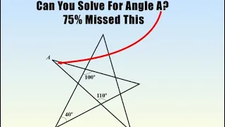 Solving for the angle in a star / 8th grade geometry problem / Find angles measures using triangles
