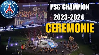 Ceremonie PSG Champion Ligue 1 2023-2024