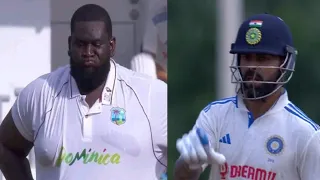 Virat Kohli surprised by rakheem Cornwall reaction after taking his wicket during match bowling out