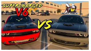 Can a Supercharged V6 beat a 392 Scatpack?  I was shocked..