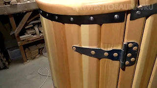 Фитобочка Ладья с дизайнерским вариантом дверных петель