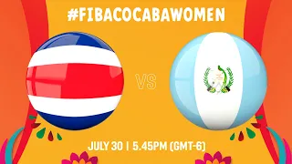 Costa Rica v Guatemala | Full Basketball Game | COCABA Women's Championship 2022