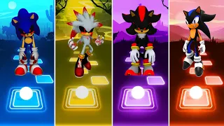 Sonic Exe 🆚 Silver Sonic Exe 🆚 Shadow Exe 🆚 Dark Sonic  || Tiles Hop Gameplay 🎯🎶