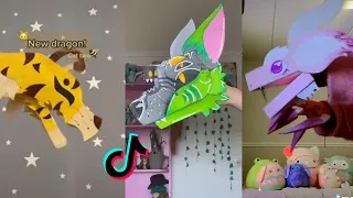 Dragon Puppet Crafts | Paper Dragon TikTok Compilation #61