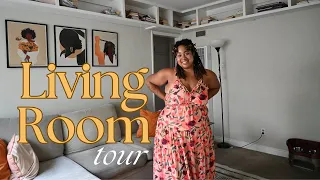 Apartment Living Room Tour | Earthy + Boho edition