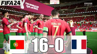 FIFA 24 -  RONALDO vs MBAPPE | PORTUGAL 16-0 FRANCE FINAL