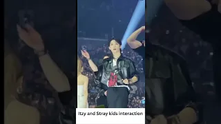 Itzy and Stray kids interaction #shorts #kpop