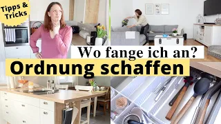 ORDNUNG schaffen 💪🏻 WO fange ICH an? 💛 Haushalttipp & MOTIVATION 💛 Ausmisten & Aufräumen