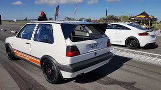 700HP VW GOLF Mk2 VR6 Turbo vs Audi TT-RS vs Porsche 991 Turbo