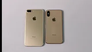 Iphone XS (13.3) vs IPhone 7 Plus (13.3) - Speed Test!! (4K)