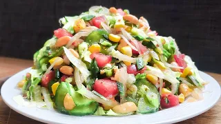 Eat this cucumber salad for dinner every day! Cucumber recipes helped me lose weight quickly #dtrin