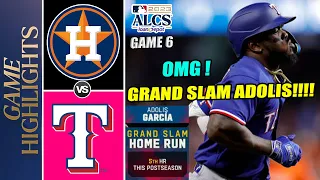 Astros vs Rangers [GARCIA SLAM !] ALCS GAME 6 Highlights October 22, 2023 | MLB Highlights 2023