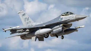 The Mighty Falcon: A Close-Up Look at the F16 Fighter Jet.