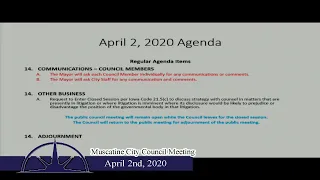 April 2, 2020 Regular City Council Meeting